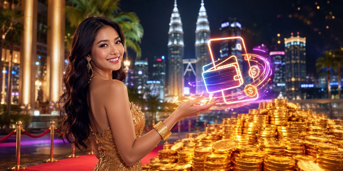 Suasana kasino hiburan Kuala Lumpur menggambarkan permainan Baccarat dalam talian
