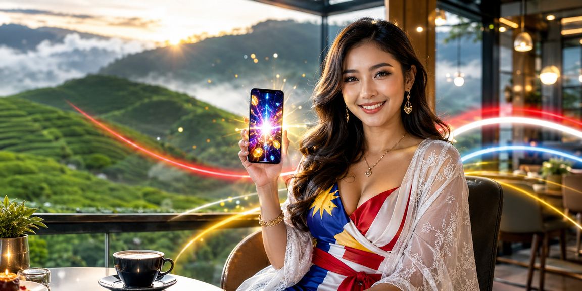 Pengguna mudah alih Malaysia bermain jackpot slot dalam talian melalui telefon pintar